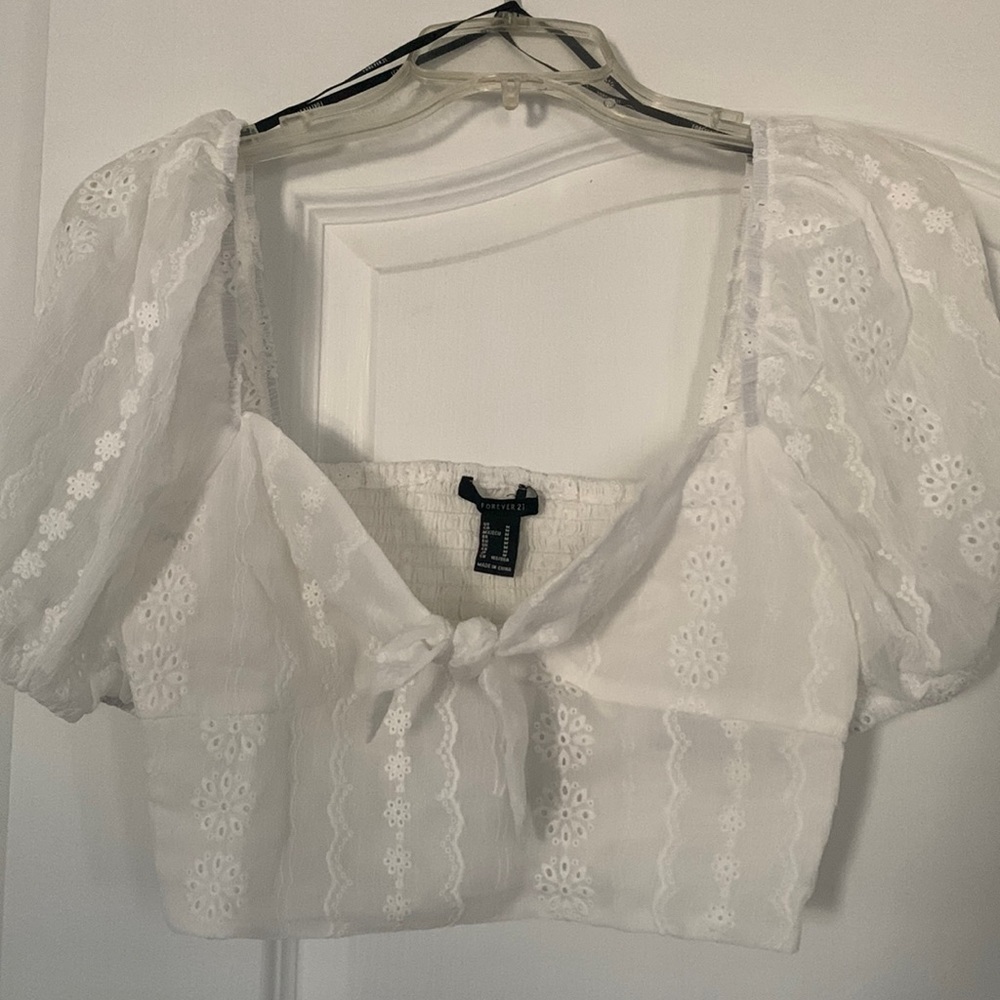 Forever21 smocked crop top